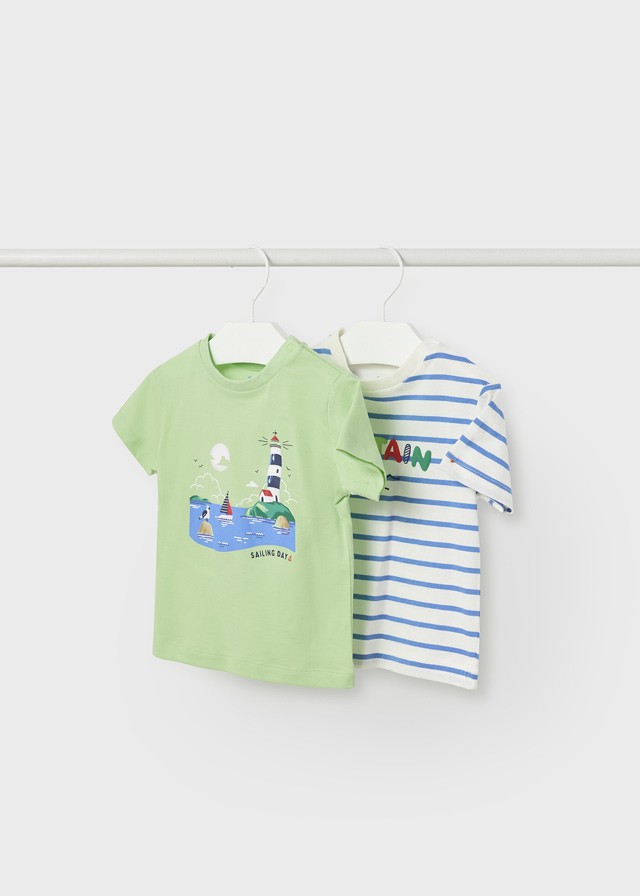 Набір із 2-х екологічно чистих бавовняних футболок з короткими рукавами для хлопчікив