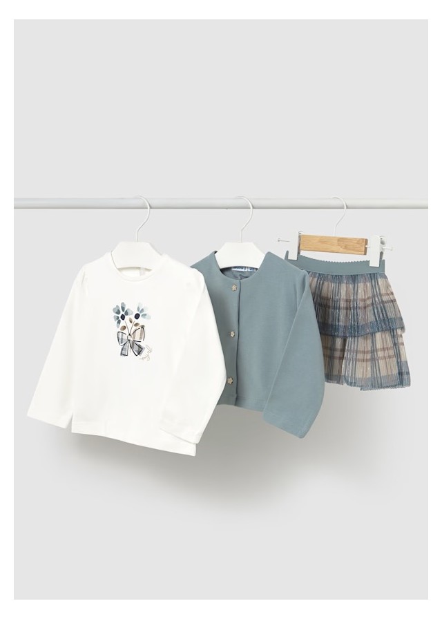 Комплект кардиган, спідниця та реглан Mayoral