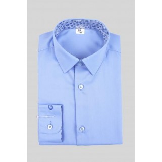 Голубая рубашка с длинным рукавом Giamo